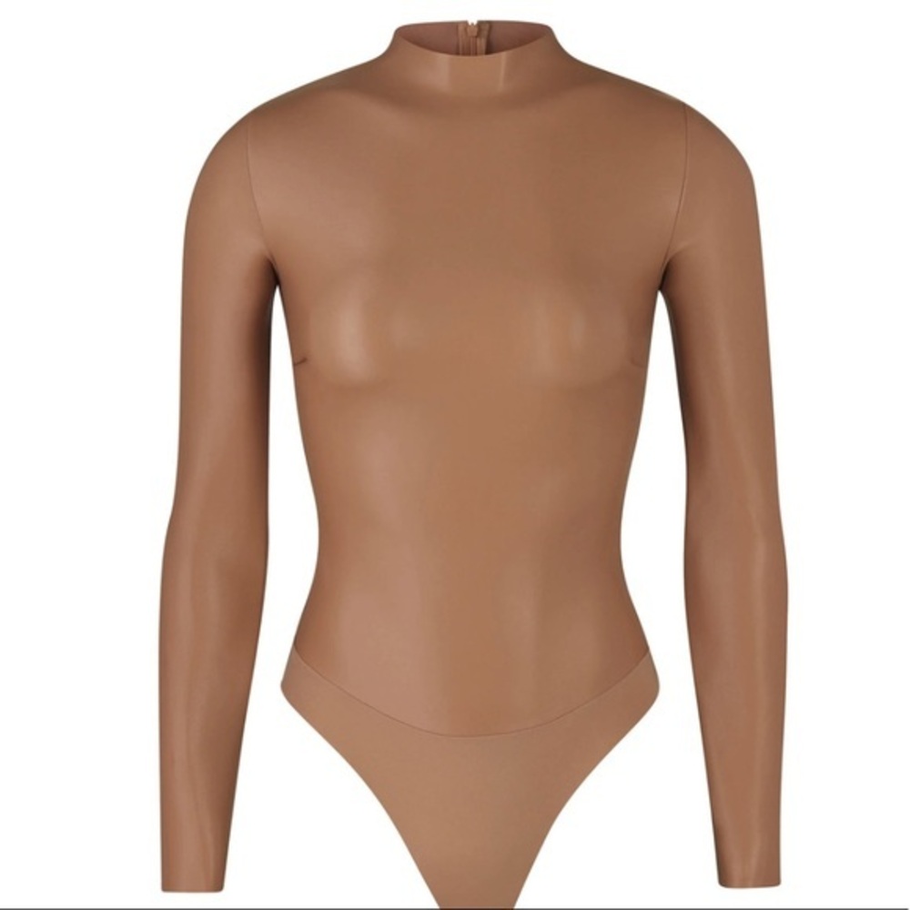 SKIMS Faux LEATHER BODYSUIT XL SIENNA